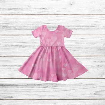 VORBESTELLUNG Jersey Allover Bokeh Hearts- Rosa